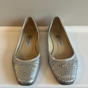 Jimmy Choo metallic flats